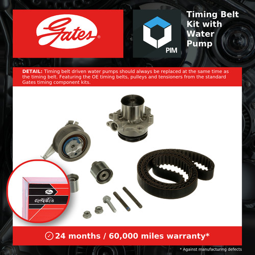 Timing belt water pump kit - belt,
