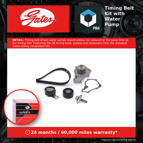 Timing belt water pump kit - belt, &