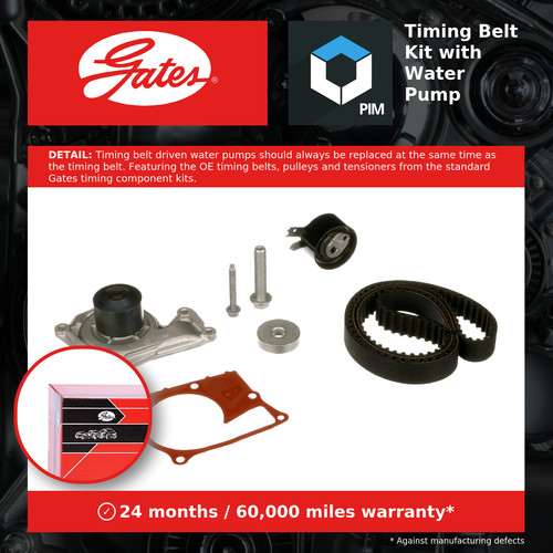 Timing belt water pump kit - water,