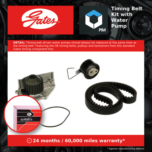Timing belt water pump kit - belt,
