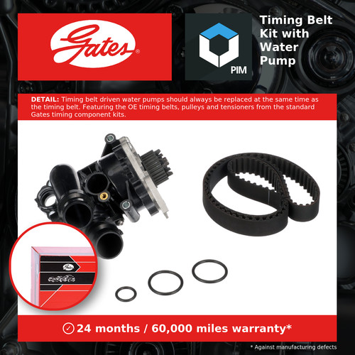 Timing belt water pump kit - belt, &