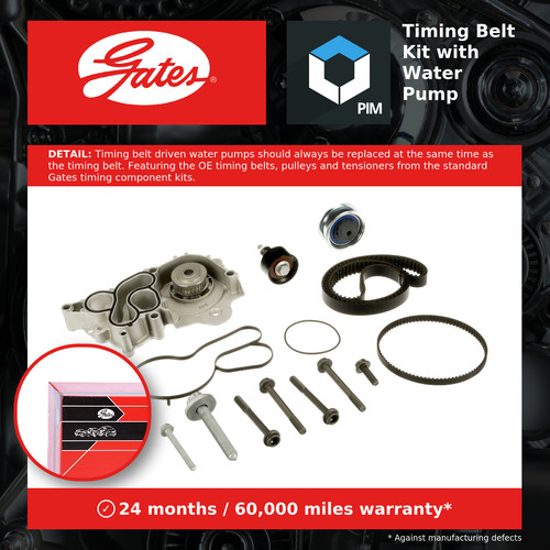 Timing belt water pump - belt, kit